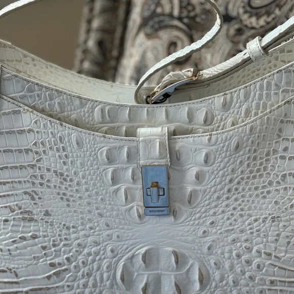 Brahmin Sugar Whiteish Johanna Handbag Hobo Style NWT - Picture 3 of 12